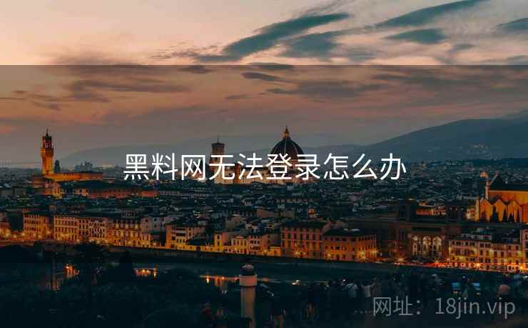 黑料网无法登录怎么办